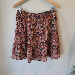 J. Crew Factory Ruffle Tiered Floral Skirt Sz M NWT